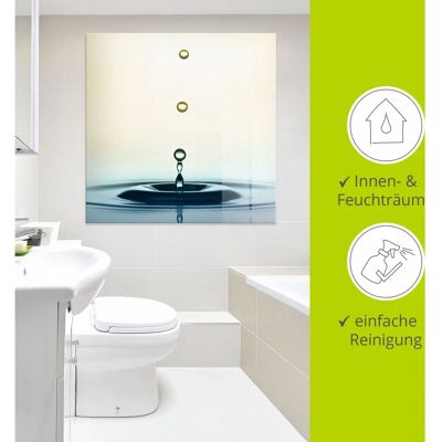 ARTLAND Tropfen Glasbild - Wandbild aus Glas ARTLAND Tropfen Glasbild - Wandbild aus Glas