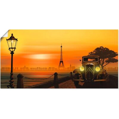 ARTLAND - Paris Nostalgie - 100x50 cm - orange - Poster ARTLAND - Paris Nostalgie - 100x50 cm - orange - Poster
