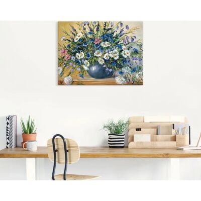 ARTLAND Vase mit Kornblumen Leinwand Wandbild - Wandbild ARTLAND Vase mit Kornblumen Leinwand Wandbild - Wandbild