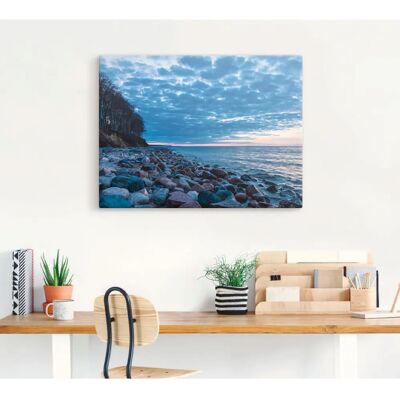 ARTLAND - Steine an der Küste Ostsee - Blau - 40x30 cm - Canvas print ARTLAND - Steine an der Küste Ostsee - Blau - 40x30 cm - Canvas print