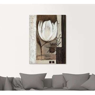 ARTLAND Braune Tulpen II Weiß Leinwandbild - Wandkunst ARTLAND Braune Tulpen II Weiß Leinwandbild - Wandkunst