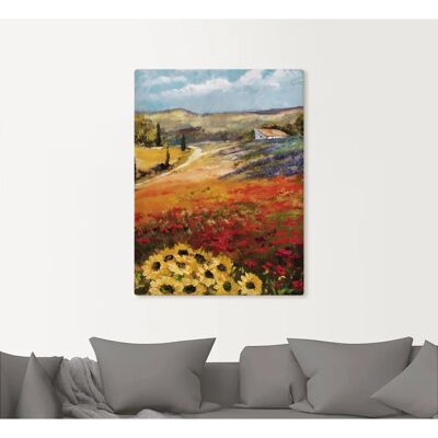 ARTLAND Toskana II Leinwandbild - Rot - 45x60cm ARTLAND Toskana II Leinwandbild - Rot - 45x60cm