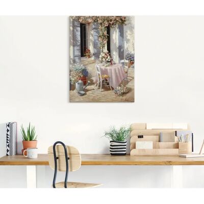 ARTLAND Einladung Wandbild - 45x60cm Leinwand, Weiß ARTLAND Einladung Wandbild - 45x60cm Leinwand, Weiß