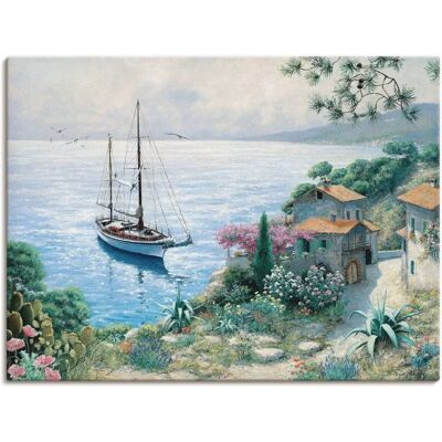 ARTLAND "Die Bucht" Wandbild - Grün - 120x90cm ARTLAND "Die Bucht" Wandbild - Grün - 120x90cm