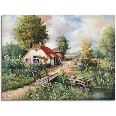 ARTLAND Bauernhof - 40x30 cm - grün - Wandbild ARTLAND Bauernhof - 40x30 cm - grün - Wandbild