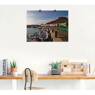 ARTLAND - Hafen Helgoland - Blau - 60x45 cm - Wall art ARTLAND - Hafen Helgoland - Blau - 60x45 cm - Wall art