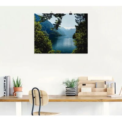 ARTLAND - Malerwinkel Königssee- Alpen - Blau - 40x30 cm - Wandkunst ARTLAND - Malerwinkel Königssee- Alpen - Blau - 40x30 cm - Wandkunst