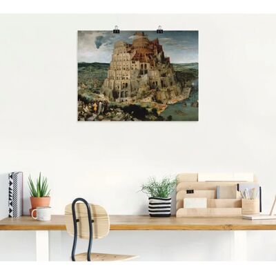 ARTLAND - Der Turmbau von Babel. 1563 - 60x45 cm - Wandkunst ARTLAND - Der Turmbau von Babel. 1563 - 60x45 cm - Wandkunst