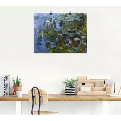 ARTLAND Seerosen (Nympheas). 1918/1921. - 80x60 cm - Leinwanddruck - Monet Wandkunst ARTLAND Seerosen (Nympheas). 1918/1921. - 80x60 cm - Leinwanddruck - Monet Wandkunst