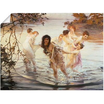 ARTLAND - Glückliches Spiel im Wasser. 1899 - 40x30 cm - Wandkunst ARTLAND - Glückliches Spiel im Wasser. 1899 - 40x30 cm - Wandkunst