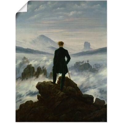 ARTLAND - Der Wanderer über dem Nebelmeer. Um 1818 - 60x80 cm - Blau - Wall art ARTLAND - Der Wanderer über dem Nebelmeer. Um 1818 - 60x80 cm - Blau - Wall art