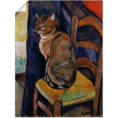 ARTLAND - Skizze Stuhl sitzende Katze - 30x40 cm ARTLAND - Skizze Stuhl sitzende Katze - 30x40 cm