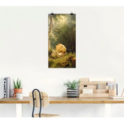 ARTLAND Der Maler Rast im Walde - Landschaft Wandbild ARTLAND Der Maler Rast im Walde - Landschaft Wandbild