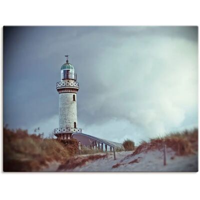 ARTLAND Warnemünder Leuchtturm Wandbild - Leinwand, Poster, Vinyl, Stoff ARTLAND Warnemünder Leuchtturm Wandbild - Leinwand, Poster, Vinyl, Stoff