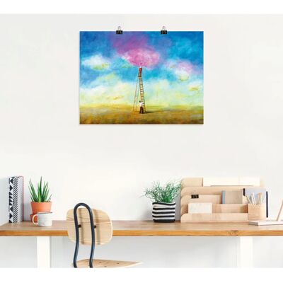 ARTLAND - Rosarote Wolke 1 - Blau - 80 x 60 cm - Wall art ARTLAND - Rosarote Wolke 1 - Blau - 80 x 60 cm - Wall art
