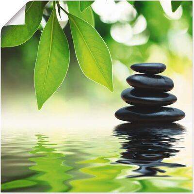 ARTLAND - Zen Steinpyramide - Grün - 50x50 cm - Wandbild ARTLAND - Zen Steinpyramide - Grün - 50x50 cm - Wandbild