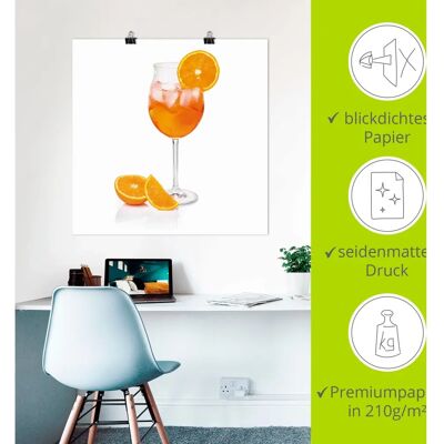 ARTLAND - Aperol Spritz Orange - Orange - 40x40 cm - Poster ARTLAND - Aperol Spritz Orange - Orange - 40x40 cm - Poster