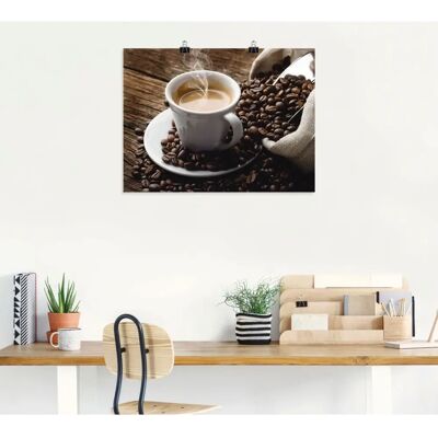 ARTLAND - Heißer Kaffee - 40x30 - braun - Wall art ARTLAND - Heißer Kaffee - 40x30 - braun - Wall art