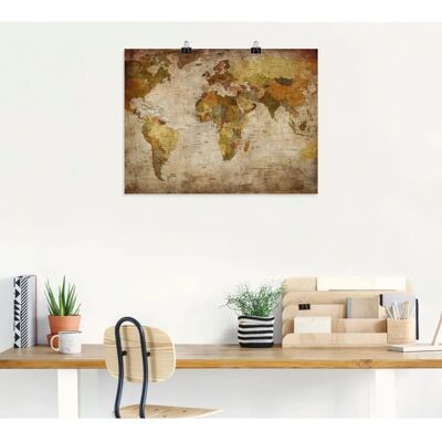 ARTLAND - Weltkarte - 40x30 cm - Wall art ARTLAND - Weltkarte - 40x30 cm - Wall art