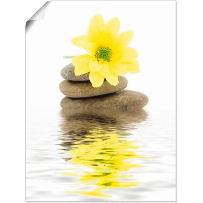 ARTLAND - Zen Spa Steine mit Blumen II - Gelb - 45x60 cm - Wall art ARTLAND - Zen Spa Steine mit Blumen II - Gelb - 45x60 cm - Wall art