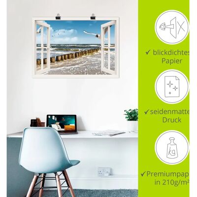 ARTLAND - Fensterblick - Ostsee - White - Wandbild ARTLAND - Fensterblick - Ostsee - White - Wandbild