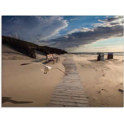 ARTLAND Strand Landschaft Glasbild - Landschaftskunst von Bernhard Brügging ARTLAND Strand Landschaft Glasbild - Landschaftskunst von Bernhard Brügging