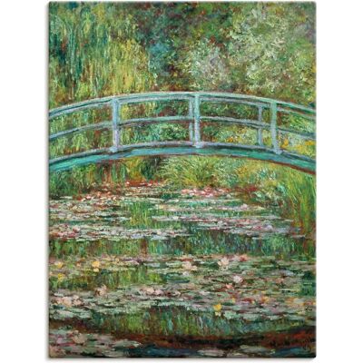 ARTLAND Japanische Brücke 1899 Grünes Leinwandbild - Wassermotiv ARTLAND Japanische Brücke 1899 Grünes Leinwandbild - Wassermotiv