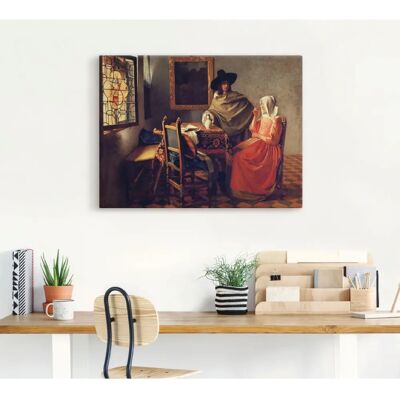 ARTLAND - Das Glas Wein. Um 1660/61 - Leinwandbild - Wall art ARTLAND - Das Glas Wein. Um 1660/61 - Leinwandbild - Wall art