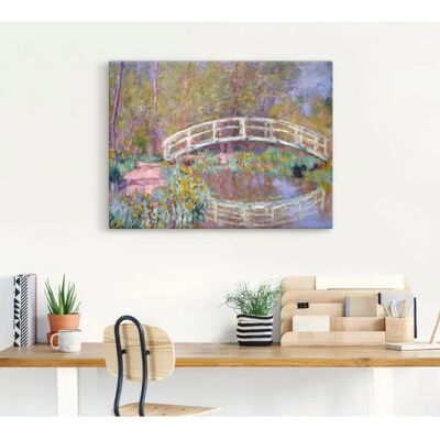 ARTLAND Leinwandbild "Brücke in Monets Garten" 80x60 cm ARTLAND Leinwandbild "Brücke in Monets Garten" 80x60 cm