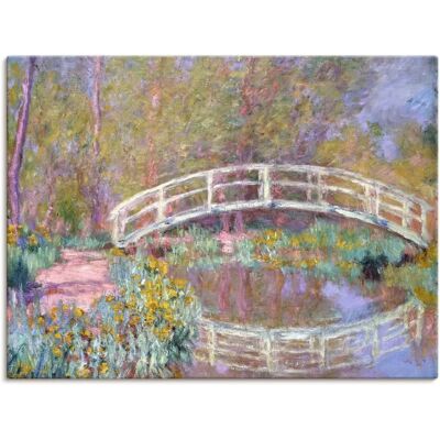 ARTLAND Blaues Monet-Gartenbrücke Leinwandbild - Impressionismus ARTLAND Blaues Monet-Gartenbrücke Leinwandbild - Impressionismus