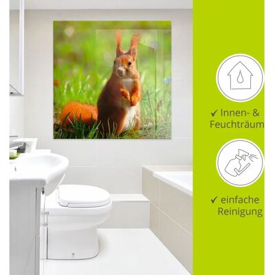 ARTland - Eichhörnchen Kontakt - 20x20 cm - Glass picture ARTland - Eichhörnchen Kontakt - 20x20 cm - Glass picture