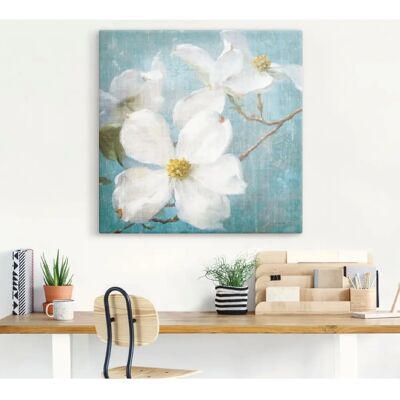 ARTLAND Vintage Blüte I Leinwand 70x70 cm - Wandbild ARTLAND Vintage Blüte I Leinwand 70x70 cm - Wandbild