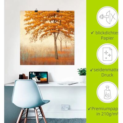 ARTLAND - Herbst Baum I - orange - 40x40 cm - Wandbild ARTLAND - Herbst Baum I - orange - 40x40 cm - Wandbild