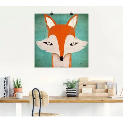 ARTLAND - Fuchs - Orange - 40x40 cm - Wandbild ARTLAND - Fuchs - Orange - 40x40 cm - Wandbild