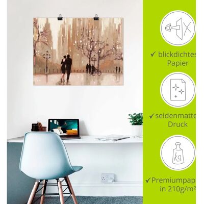 ARTLAND - Ein Abend in der Natur - Beige - 40x30 cm Leinwand - Wall art ARTLAND - Ein Abend in der Natur - Beige - 40x30 cm Leinwand - Wall art