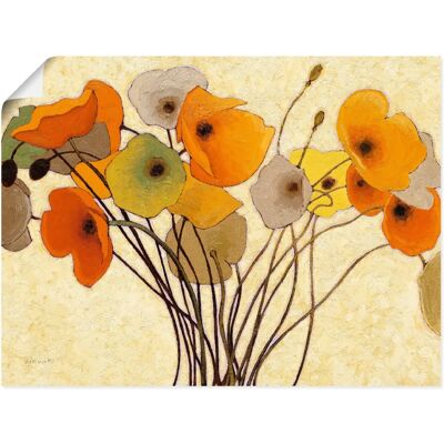 ARTLAND - Kürbismohn I - orange - 60x45 cm - Leinwanddruck - Wandkunst ARTLAND - Kürbismohn I - orange - 60x45 cm - Leinwanddruck - Wandkunst