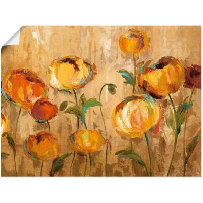 ARTLAND - Freudige Ranunkel - orange - 80x60 cm - wall art ARTLAND - Freudige Ranunkel - orange - 80x60 cm - wall art
