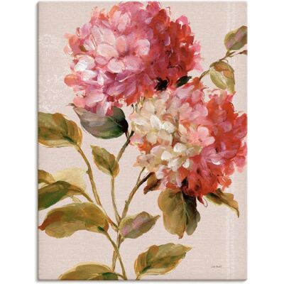 ARTLAND Harmonische Hortensien Pink Leinwandbild - Wandkunst ARTLAND Harmonische Hortensien Pink Leinwandbild - Wandkunst