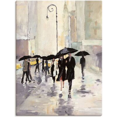 ARTLAND - Stadt im Regen - beige - Wall art ARTLAND - Stadt im Regen - beige - Wall art