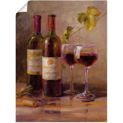 ARTLAND - Offener Wein I - 45x60 cm - Braun - Wall art ARTLAND - Offener Wein I - 45x60 cm - Braun - Wall art