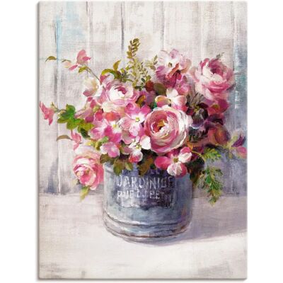ARTLAND Gartenblumen I Pink Leinwand Wandbild - Wandkunst ARTLAND Gartenblumen I Pink Leinwand Wandbild - Wandkunst