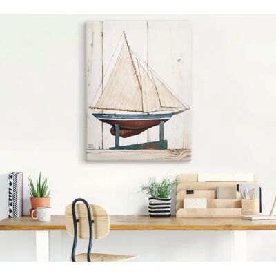 ARTLAND "Rennjacht" Leinwandbild - 60x80 cm - Naturfarben - Hochformat ARTLAND "Rennjacht" Leinwandbild - 60x80 cm - Naturfarben - Hochformat