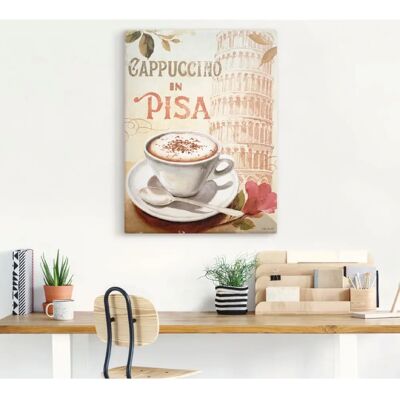 ARTLAND Kaffee in Europa IV Leinwand Wandbild - Braun ARTLAND Kaffee in Europa IV Leinwand Wandbild - Braun