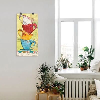 ARTLAND - Komm zum Kaffee - Gelb - 50 x 100 cm - Wandkunst ARTLAND - Komm zum Kaffee - Gelb - 50 x 100 cm - Wandkunst