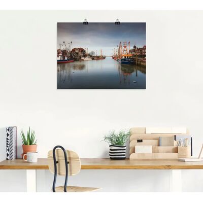 ARTLAND - Im Hafen der Stille... - blue - 60x45 cm - Wall art print ARTLAND - Im Hafen der Stille... - blue - 60x45 cm - Wall art print