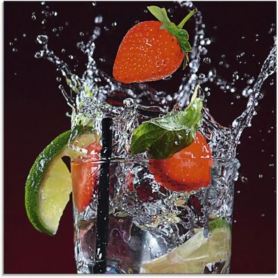 ARTLAND - Frischer Fruchtcocktail III - 20x20 cm - Bunt - Glass wall art ARTLAND - Frischer Fruchtcocktail III - 20x20 cm - Bunt - Glass wall art