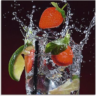 ARTLAND - Frischer Fruchtcocktail III - 30x30 cm - Glasbild ARTLAND - Frischer Fruchtcocktail III - 30x30 cm - Glasbild