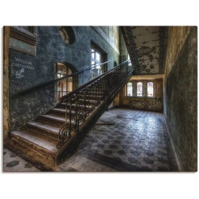 ARTLAND Lost Place Treppen Leinwand Wandbild - Architektonische Elemente - 60x45cm ARTLAND Lost Place Treppen Leinwand Wandbild - Architektonische Elemente - 60x45cm