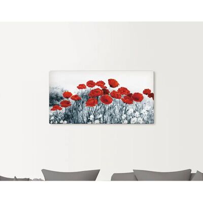 ARTLAND Roter Mohn im Feld Leinwandbild - Wandkunst ARTLAND Roter Mohn im Feld Leinwandbild - Wandkunst