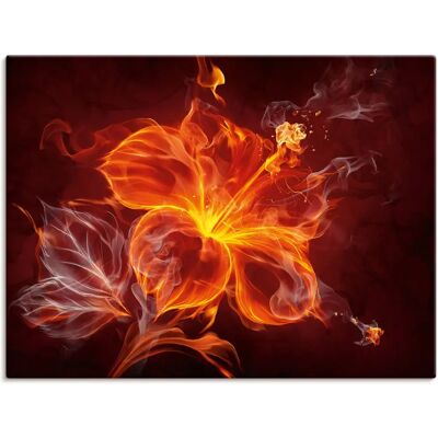 ARTLAND - Feuerblume - 40x30 cm - Leinwanddruck - Wandbild ARTLAND - Feuerblume - 40x30 cm - Leinwanddruck - Wandbild